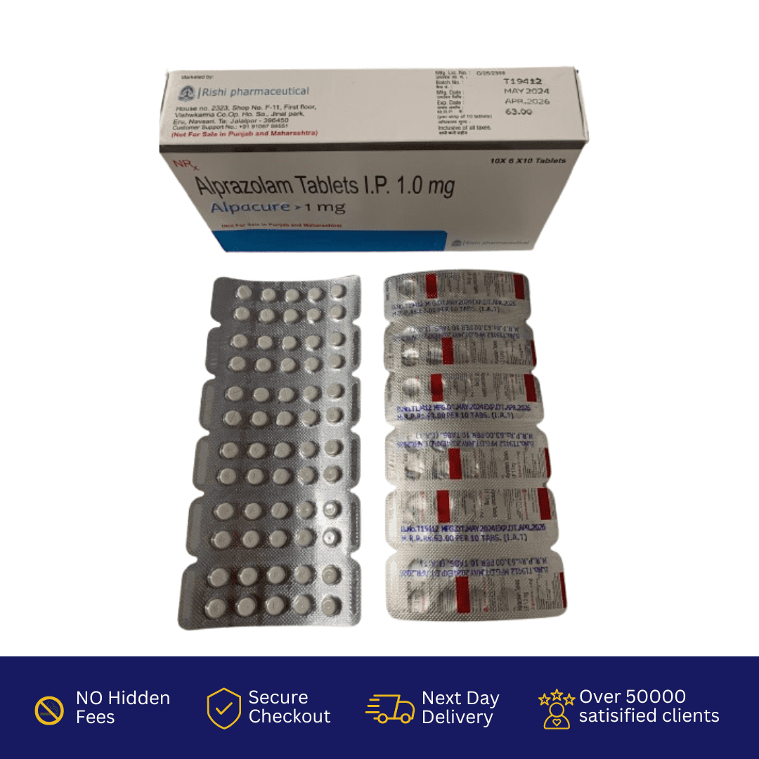 Buy Alprazolam Alpacure 1mg Tablets Next Day Delivery in UK